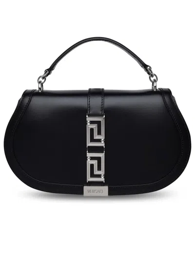 Versace Greca Goddess Black Leather Crossbody Bag