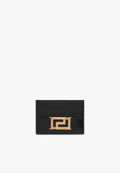 Versace Greca Goddess Cardholder In Black