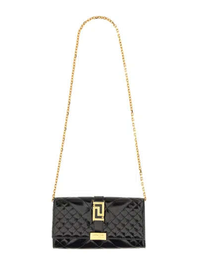 Versace Greca Goddess Clutch Bag In Nero