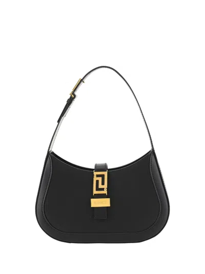Versace Greca Goddess Handbags In Black
