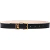 Versace Greca Goddess Leather Belt 3 Cm In Black