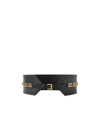 VERSACE VERSACE GRECA GODDESS BUCKLE FASTENED BELT