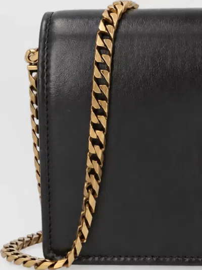 Versace Greca Goddess Leather Clutch Bag In Black