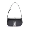 Versace Greca Goddess Leather Shoulder Bag In Black
