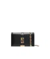 Versace Greca Goddess Leather Shoulder Bag In Black