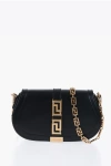 Versace Leather Greca Goddess Shoulder Bag With Golden Details