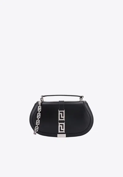 Versace Greca Goddess Leather Top Handle Bag