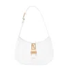 Versace Greca Goddess Logo Plaque Small Shoulder Bag In White