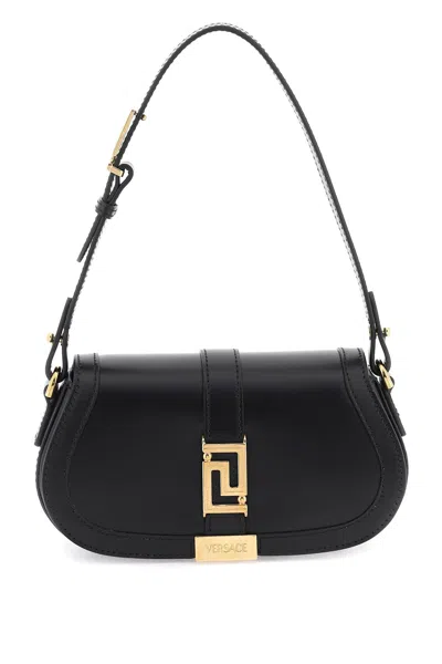 Versace 'greca Goddess' Mini Shoulder Bag In Black