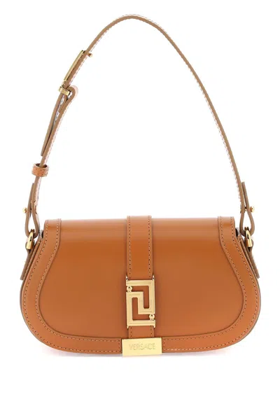 Versace 'greca Goddess' Mini Shoulder Bag In Brown