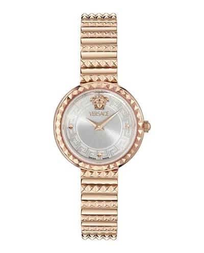 Versace Greca Goddess Petite Bracelet Watch In Gold