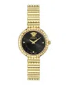 Versace Greca Goddess Petite Bracelet Watch In Brown