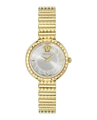 Versace Greca Goddess Petite Bracelet Watch In Gold