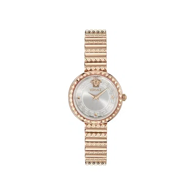 Pre-owned Versace Greca Goddess Petite Bracelet Watch 'rose Gold' | Women's Size Onesize