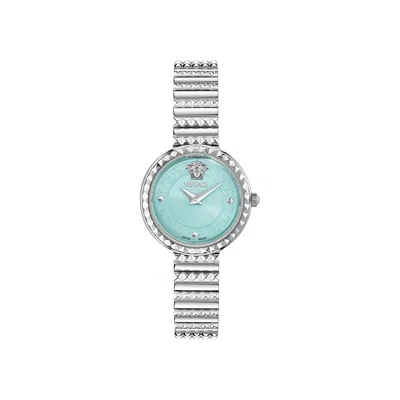 Pre-owned Versace Greca Goddess Petite Bracelet Watch 'stainless Steel' | Silver | Women's Size Onesize