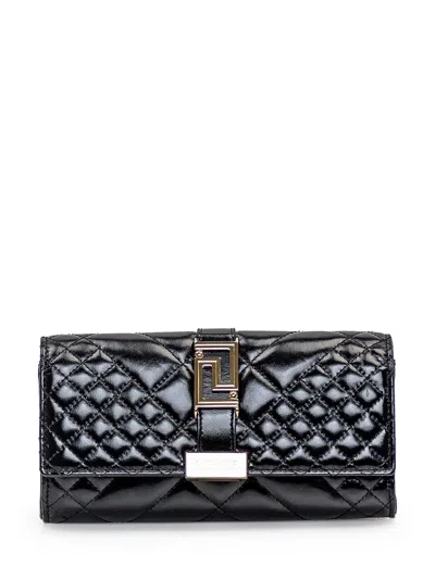 Versace Greca Goddess Pochette In Black