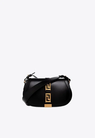 Versace Greca Goddess Shoulder Bag In Black