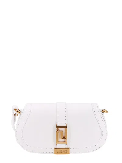 Versace Greca Goddess Shoulder Bag In White