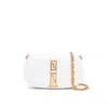 Versace Greca Goddess Leather Shoulder Bag In White