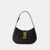 Versace Small Greca Goddess Hobo Shoulder Bag In Black