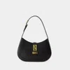 Versace Small Greca Goddess Hobo Shoulder Bag In Black