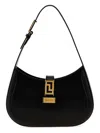 Versace Greca Goddess Leather Shoulder Bag In Black