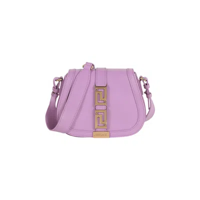 Pre-owned Versace Greca Goddess Small Shoulder Bag 'violet' In Purple