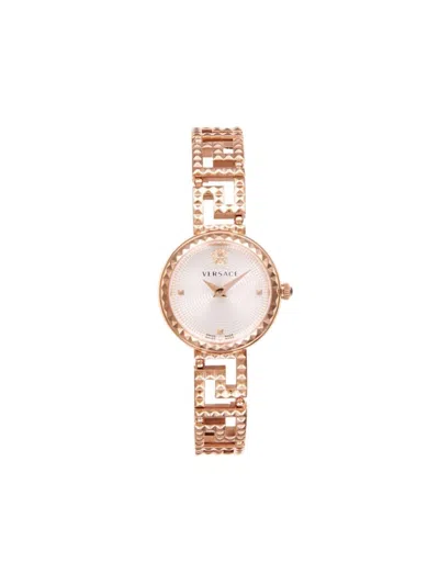 Versace Greca Goddess Stainless Steel Bracelet Watch/28mm In Black