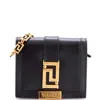Versace Greca Goddess Wallet On Chain Leather Mini In Black