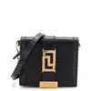 Versace Greca Goddess Wallet On Chain Leather Mini In Black