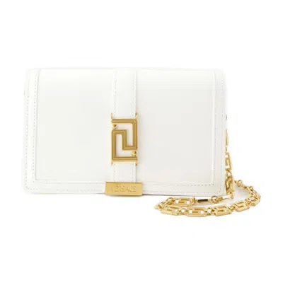 Versace Greca Goddess Wallet On Chain In White