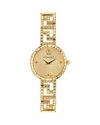 Versace Women's Swiss Greca Goddess Gold Ion Plated Stainless Steel Cut-out Bracelet Watch 28mm In Gold