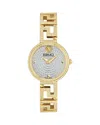 Versace Greca Goddess Diamond Watch In Silver/gold