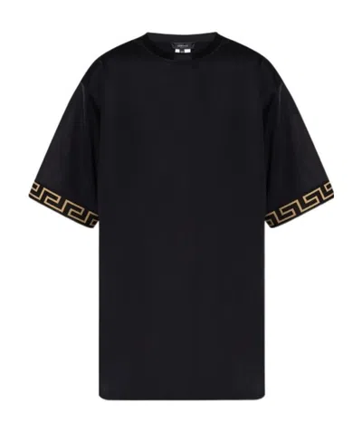 Versace Greca Gym T-shirt In Black
