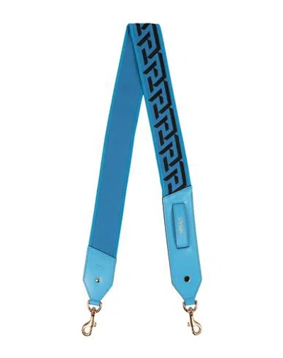 Versace Greca Handbag Strap Woman Bag Strap Multicolored Size - Polyester In Blue