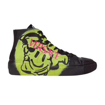 Pre-owned Versace Greca High 'smiling Medusa - Black' | Men's Size 43