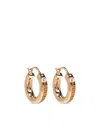 Versace Greca Hoop Earrings In Gold