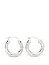 Versace Greca Hoop Earrings In Silver
