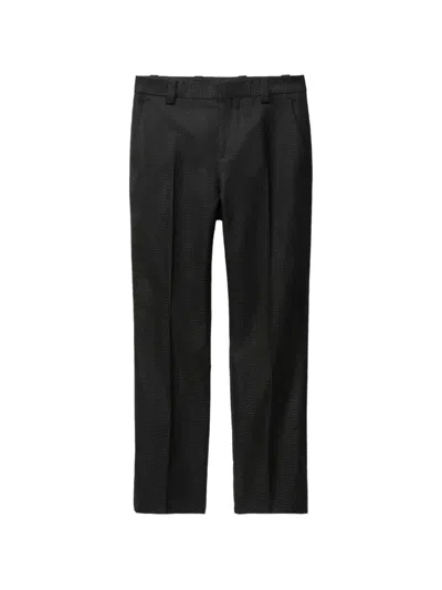Versace Greca Jacquard Trousers In Black