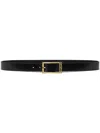 Versace Greca Leather Belt In Black