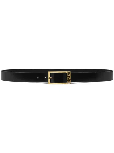 VERSACE GRECA LEATHER BELT