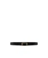Versace Greca Leather Belt In Black