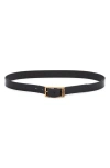 Versace Greca Leather Belt In Black-ruthenium