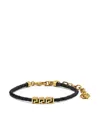 Versace Greca Leather Bracelet In Gold