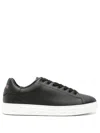 Versace Leather Sneakers With La Greca Detail
