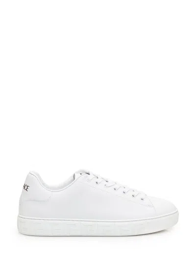 Versace White Leather Sneakers