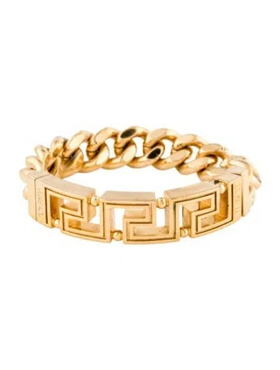 Pre-owned Versace Greca Link Bracelet, 6" In Multicolor