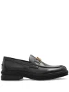Versace Greca Loafers In Black