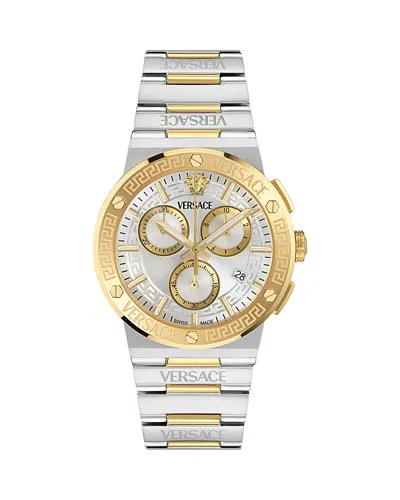 Versace Greca Logo Chronograph Bracelet Watch, 40mm In Pattern