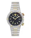 Versace Greca Logo Diver Bracelet Watch In Silver